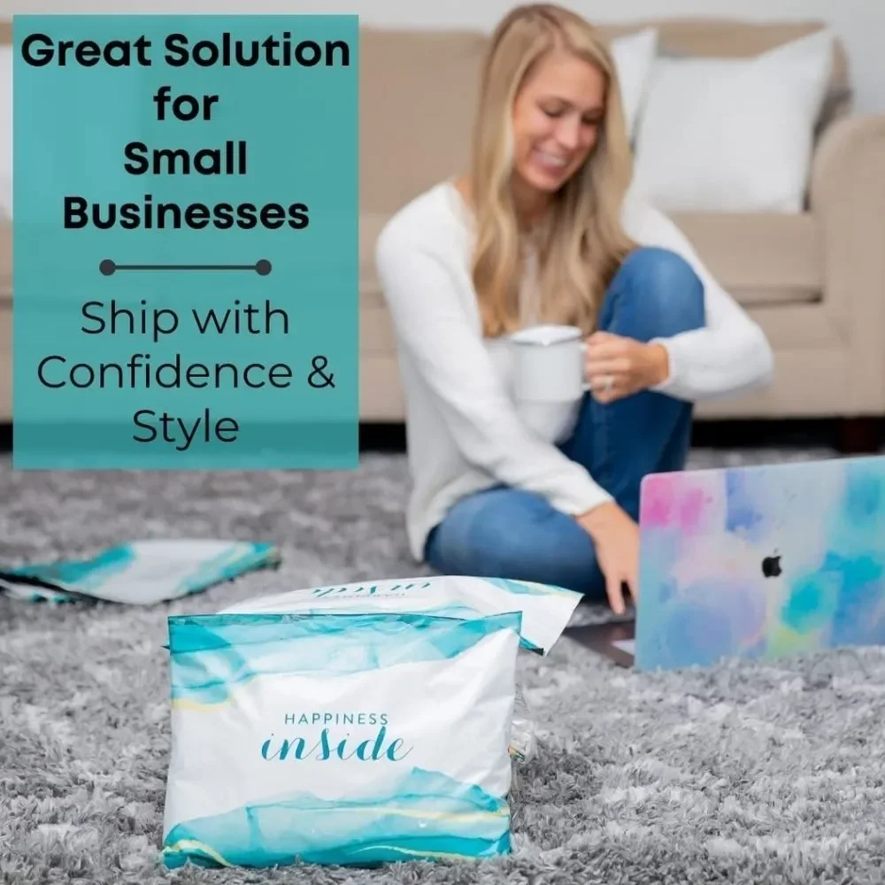 25 pack 10x13 Teal polka dot 